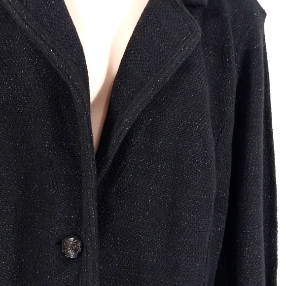 🔵BOGO FREE🔵 Chico's Blazer Coat Jacket Sparkly Textured  Sz 3 (XL) - Picture 3 of 7